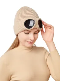 Neue Designer zwei Objektiv Brille Mützen Männer Gestrickte Hüte Schädel Caps Outdoor Frauen Uniesex Winter Beanie Bonnet 7 farbe Y-23