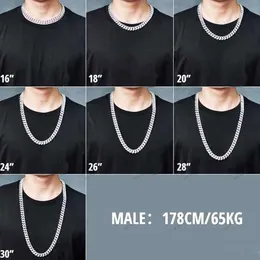 T GG 10K Gold Moissanite Miami Naszyjnik Hip Hop Styl Real 14K 18K Solid Gold Moissanite Cuban Link Chain Fine Jewelry dla mężczyzn