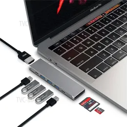 YSTC0150B 8 в 1 USB C Hub Высокоскоростной адаптер передачи данных Многофункциональный портативный преобразователь, совместимый с Thunderbolt 3/HDMI/USB 3.0