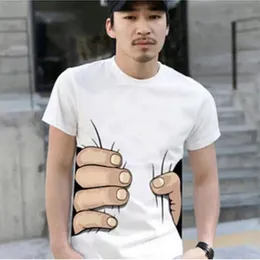 Mode vêtements pour hommes col rond à manches courtes hommes chemises 3D grande main t-shirt hommes t-shirts hauts t-shirts pour Man238Y