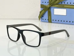 Varumärkesdesign Kvinnor MAN EGEGLASSES FRAM STRATE RECTANGLE OPTICAL CLASSIC LÄSNING GLASS CLEAR LENS 88407 med låda