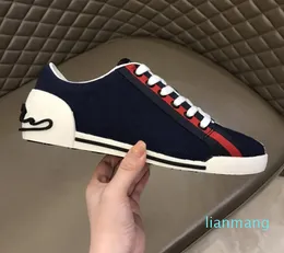 Zapatos de diseño a rayas con estampado de alta calidad gris blanco ACE bordado para hombre y mujer zapatillas de deporte de diseño de cuero genuino informal de lujo