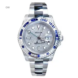 Automatic Mechanical Watches Rolaxs Diamond Wristwatch Greenwich II series platinum diamond inlaid automatic mechanical mens watch with dual time zone luxu WNIAZ