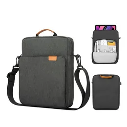 MA483 11 -tums surfplatta Vattentät ärm i axelväska stötsäker handväska för iPad (enkel handtag) - mörkgrå
