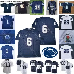 Camisas de futebol personalizadas PSU Penn State NCAA College Football Jersey Lenny Moore Sean Lee Jahan Dotson Devyn Ford Chris Godwin Maybin Brown L