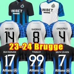 23 24 Club Brugge Soccer Jersey Onyedika Buchanan Men Kids 2023 2024 Jutgla Lang Maillot de Foot Meijer Vanaken Home Away Skov Meijer Football Shirt