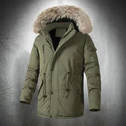 Piumini da uomo Parka Giacche invernali da uomo con cappuccio in pelliccia Abbigliamento moda Addensare caldo Corda in vita regolabile per esterni 231026