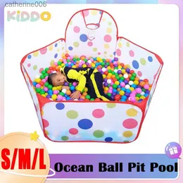 Baby Rail Foldbar Ocean Ball Pit Pool With Basket Baby Playpen Children Toy Tent Ball Pool With Basket Outdoor Toys for Children PlayPenl231027