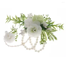 Urok bransolety estetyczne perły kwiatowe szklanki bransoletki nadwozie nowożeńcy