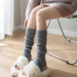 Frauen Socken Lolita Kawaii Bein wärmere Fußabdeckung Feste Farbe JK College -Stiefel Manschetten gestrickt Leggings Japanisch Koreanische Süßigkeiten