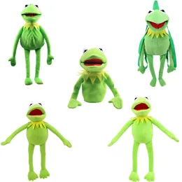 Stuffed Animals Plush Kermit Frog Plush Dolls Hand Puppet Backpack Soft Plushie Funny Toy For Kids Christmas Boys Girls Gift Green Frogs Family