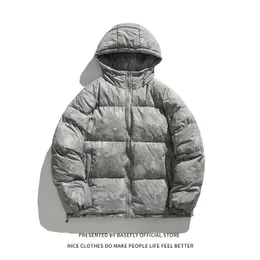 Män s jackor huva tjockt varmt bröd vinter män bomber puffer mjuk jacka par parkas unisex kvinnor varsity coat high streetwear chic casual 231027