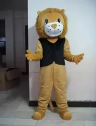 Costume da mascotte leone di peluche di Halloween Personaggio a tema anime di cartoni animati Festa di carnevale di Natale Costumi fantasia Abito per adulti