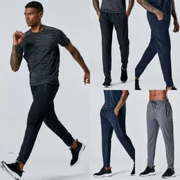 Yoga Outfits LL – hoch taillierte, schnell trocknende Sport-Yoga-Hose für Herren zum Laufen, Joggen und Doppeltaschen