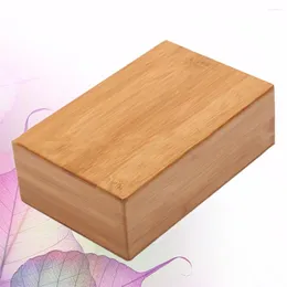 Yoga Blocks 1PC Natural Bamboo Brick Dance Training Practice Auxiliary Tool Wooden For Home Fitness