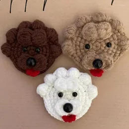 Conjunto de brincos de colar clipe de cabelo de cachorro feito à mão em crochê cor personalizável acessórios para presente de aniversário