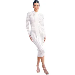 Designer Knitted Dresses Women XS Fall Winter Long Sleeve Sweater Dress XS Casual Solid Knitting Dress Home Party Wear Bulk Items Wholesale Clothes 10294