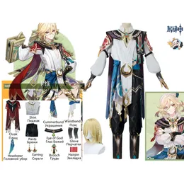 Gioco Genshin Impact Kaveh Costume Cosplay Parrucca Orecchini uniformi Costumi di Halloween per uomini e donne