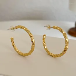 Brincos de argola elegantes banhados a ouro 18K luxuosos na moda