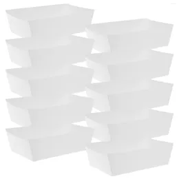 Plates 100 Pcs Paper Boats Fried Holder Free Discount Snack Container Takeout Containers Holding