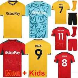 23-24 Soccer Wolves Jerseys Club Team 11 HEE-CHAN 7 NETO 12 CUNHA 23 KILMAN 22 SEMEDO 5 LEMINA 15 DAWSON 8 GOMES 3 AIT-NOURI Camisa de futebol Kits Personalizado Nome Número Homens Juventude