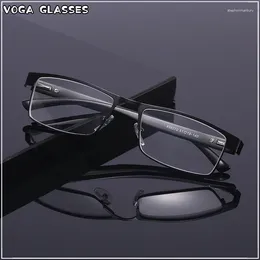 Óculos de sol masculino clássico negócios óculos de leitura moda vintage metal quadro presbiópico óculos de alta definição leitores de escritório