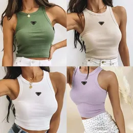 tops womens tank top woman summer fashion tank tops pure cotton knitted Casual Sleeveless Top Shirts Luxury Designer Solid Color Vest