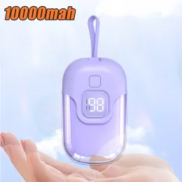 Mini Power Bank 10000mah 22.5W Fast Charge Charger Charger PowerBank مع شحن كابل لجهاز iPhone Xiaomi 11 Samsung Poverbank