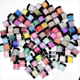 Nail Art Kits Acrylic Powder Set 10Pcs One Pack Dip Dust For Decoration 10G/Jar 10 Color/Pack Carved Pattern Manicure Drop Delivery Dhffq