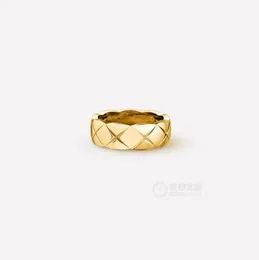 Chan 18K gold Coco Wide plate argyle rush rings band New in luxury fine jewelry earrings for womens pendant k Gold Heart Necklace with Engraved Perles