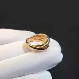 Anéis de casamento rosa anéis de ouro para mulheres 925 prata esterlina 3 cores casal noivado jóias anillos mujer sem caixa 231027