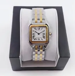 Женские часы Дизайнерские часы Высококачественные кварцевые машины с квадратными бриллиантами Браслет из нержавеющей стали Сапфировое стекло Водонепроницаемый Montre de Luxe