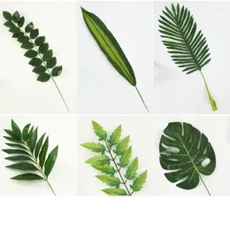 Decorative Flowers Artificial Leaf Tropical Palm Leaves Simulation For Luau Theme Party Decorations DIY Home Garden Decoration Po Props