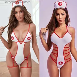 Sexig uppsättning plus storlek kvinna underkläder sexig underkläder porr sjuksköterska cosplay enhetlig klänning kvinnor underkläder set erotisk underkläder babydoll come t231027