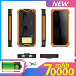 20000mAh Solar Power Bank External Battery Portable PowerBank Convenient Travel For iPhone 13 14 Samsung Huawei Xiaomi