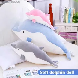 Fyllda plyschdjur Dolphin Plush Toys Härliga fyllda mjuka djurkudddockor för barn flickor soffa sovkudde kudde gåva231027