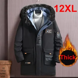Men's Down Parkas Parka Winter Jacket Men Plus Size 12XL 11XL 10XL Fashion Thickened Coat Outerwear Male Big Coats Bandana Print 231026