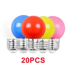 20pcs Led Bulb 3W 5W E27 B22 Lamp Colorful Lampada Ampoule Led RGB Light SMD 2835 Flashlight Home Decor light AC220V Globe Bulbs