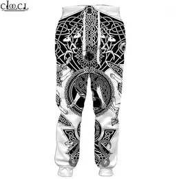 Pantalones para hombres HX 2021 Moda Hip Hop Est Viking Tatuaje Impresión 3D Hombres Mujeres Casual Unisex Pantalones Otoño Sweetpants Drop 1240t