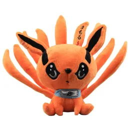 21CM Plush Kyuubi Toys Stuffed Animals Dolls Cartoon Sitting Kurama Nine Tails Soft Plushie Toy Anime Toy For Kids Christmas Gift M268L