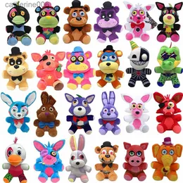 Pchane pluszowe zwierzęta pięć nocy w Freddy FNAf Cute Plush Toys Game Doll 18 cm Bonnie Bear Foxy Cartoon Pchane lalki Freddy Toys dla dzieci Prezent231027