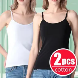 Camisoles & Tanks Padded Camisole Lady Vest Tops Summer Girl's Slim Crop Skinny Sexy Strap Bralette Top Sleeveless Women Shirt