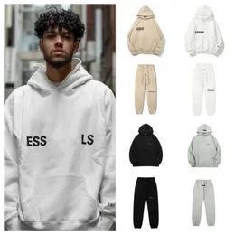 Moletons masculinos de marca de luxo Fatos de treino Ess Essentialhoodies Pulôver Homens Mulheres Suéter com capuz solto em torno do pescoço Sportswear Casaco Street Jackets Hoodie yh