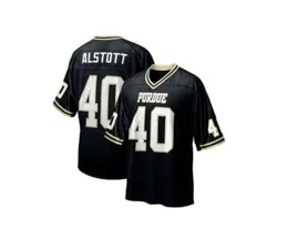 Anpassad Mike Alstott 40 Purdue Football Throwback Jersey alla sömda S-6XL