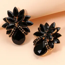 Stud orijinal tasarım ananas şeklindeki küpeler moda vintage siyah pembe kristal saplama küpeleri kadın takı trend 231026