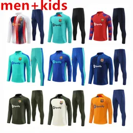 2023 2024 Ansu Fati Camisetas de Kit Football 23 24 바르셀로나 남성 및 어린이 트랙 슈트 Barca 세트 성인 소년 Griezmann F. De Jong Training Suit Chandal Futbol Surgetement