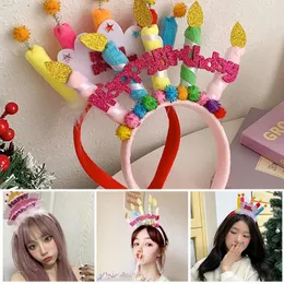 Party Hats Birthday Girl pannband levererar Happy Word Hair Accessory Creative Hoop P O Props Quilts Games 231027