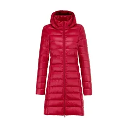 Pufferjacka Kvinnor Designer Winter Jacket Slim Medium Längd Vit Duck Down Tjocken Down Warme Comant Pase Simple Pink Down Jackor Size M-5XL
