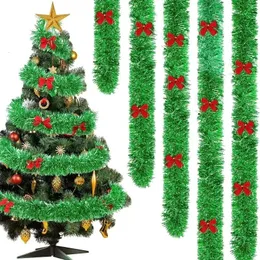 Рождественские украшения 2 м гирлянда для домашней вечеринки, декор для стен, дверей, елочные украшения для лестницы, камина, рождественские украшения, полоски, поставки 231027