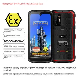 CONQUEST Conquers S20 5G Telefone celular à prova de explosão, aparelho de intercomunicação inteligente de três defesas química e petrolífera, visão noturna infravermelha